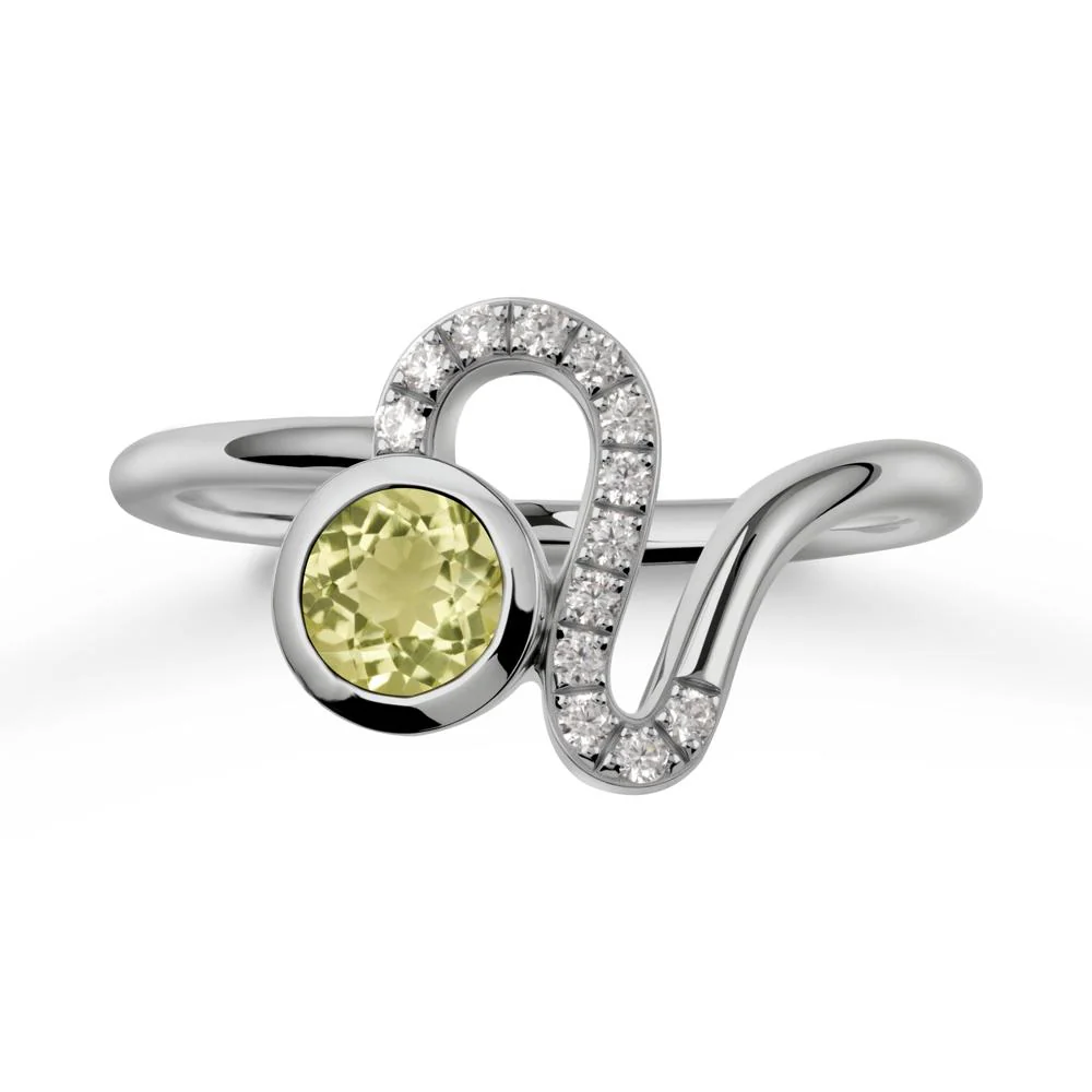 Leo Zodiac Lemon Quartz Ring-Generous & Passionate - Image 9