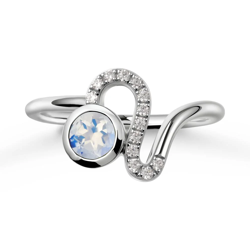 Leo Zodiac Moonstone Ring-Generous & Passionate - Image 9
