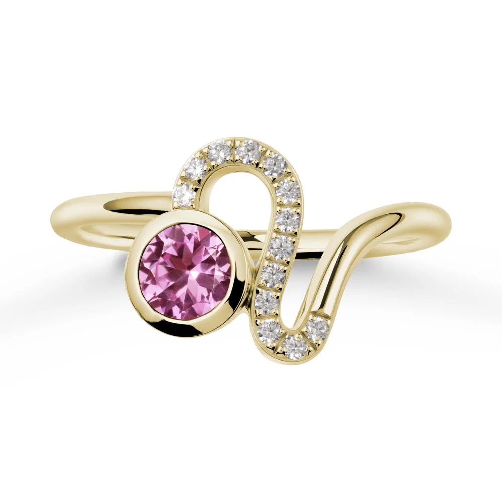 Leo Zodiac Pink Sapphire Ring-Generous & Passionate - Image 4