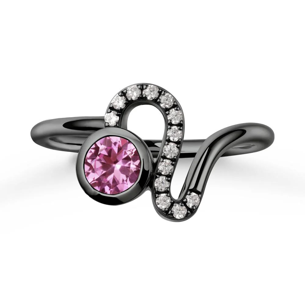 Leo Zodiac Pink Sapphire Ring-Generous & Passionate - Image 8