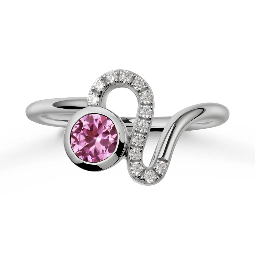 Leo Zodiac Pink Sapphire Ring-Generous & Passionate - Image 9