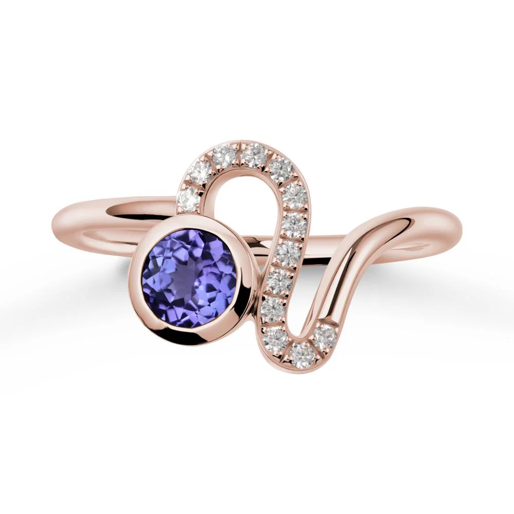 Leo Zodiac Tanzanite Ring-Generous & Passionate