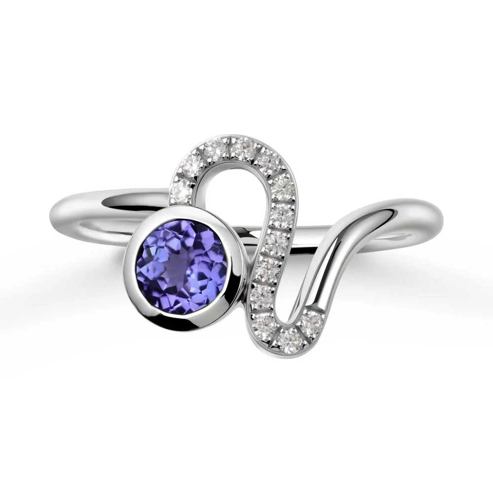 Leo Zodiac Tanzanite Ring-Generous & Passionate - Image 5
