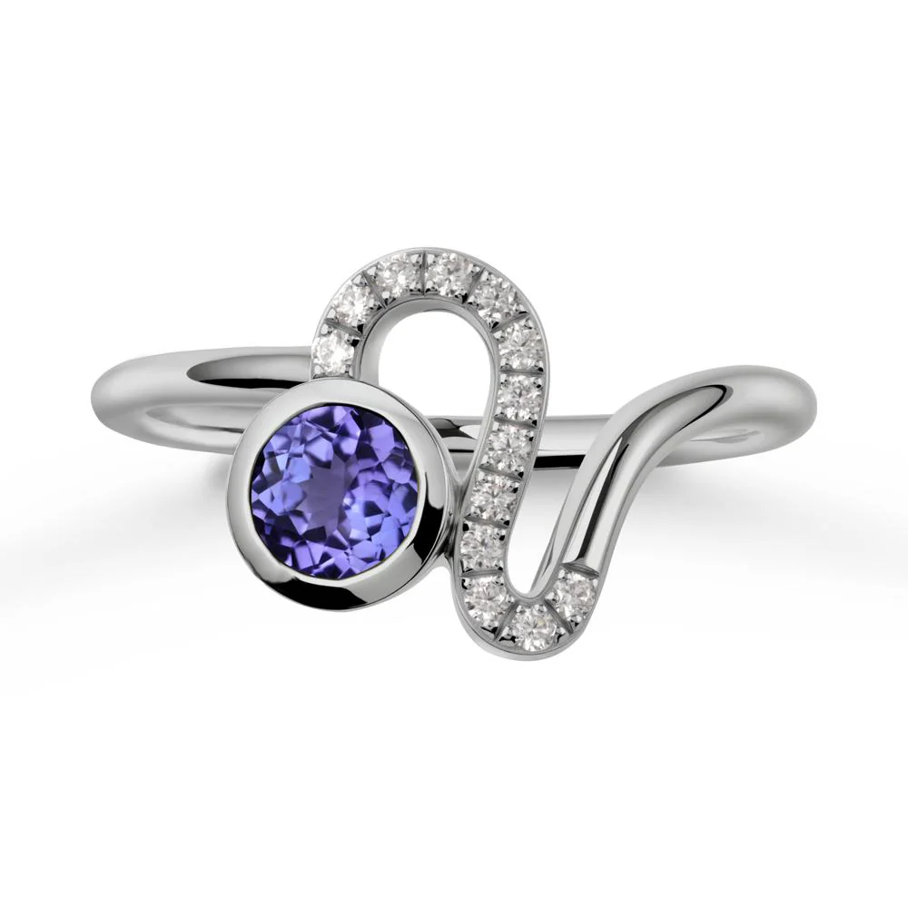 Leo Zodiac Tanzanite Ring-Generous & Passionate - Image 8