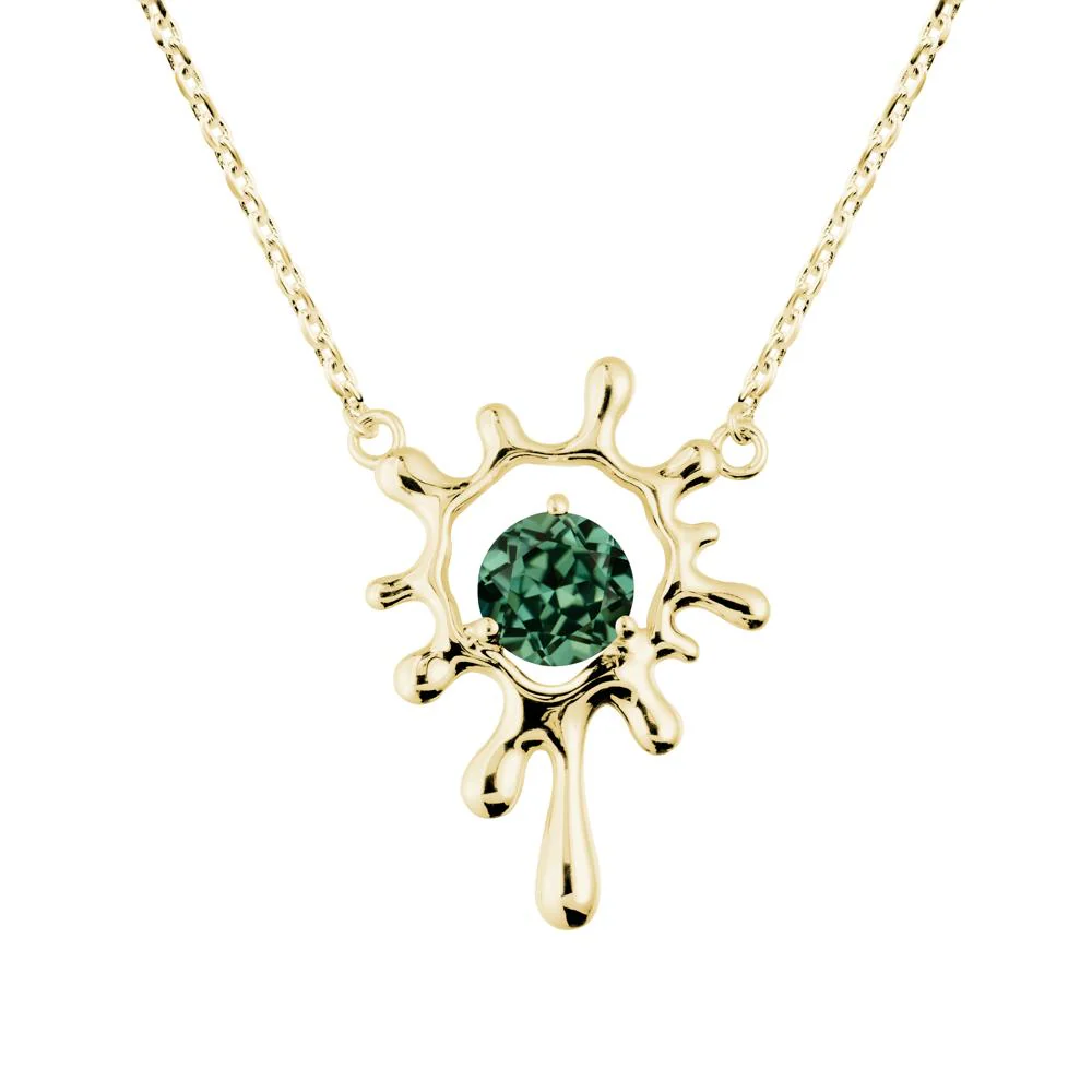 Liquid Green Sapphire Necklace - Image 7