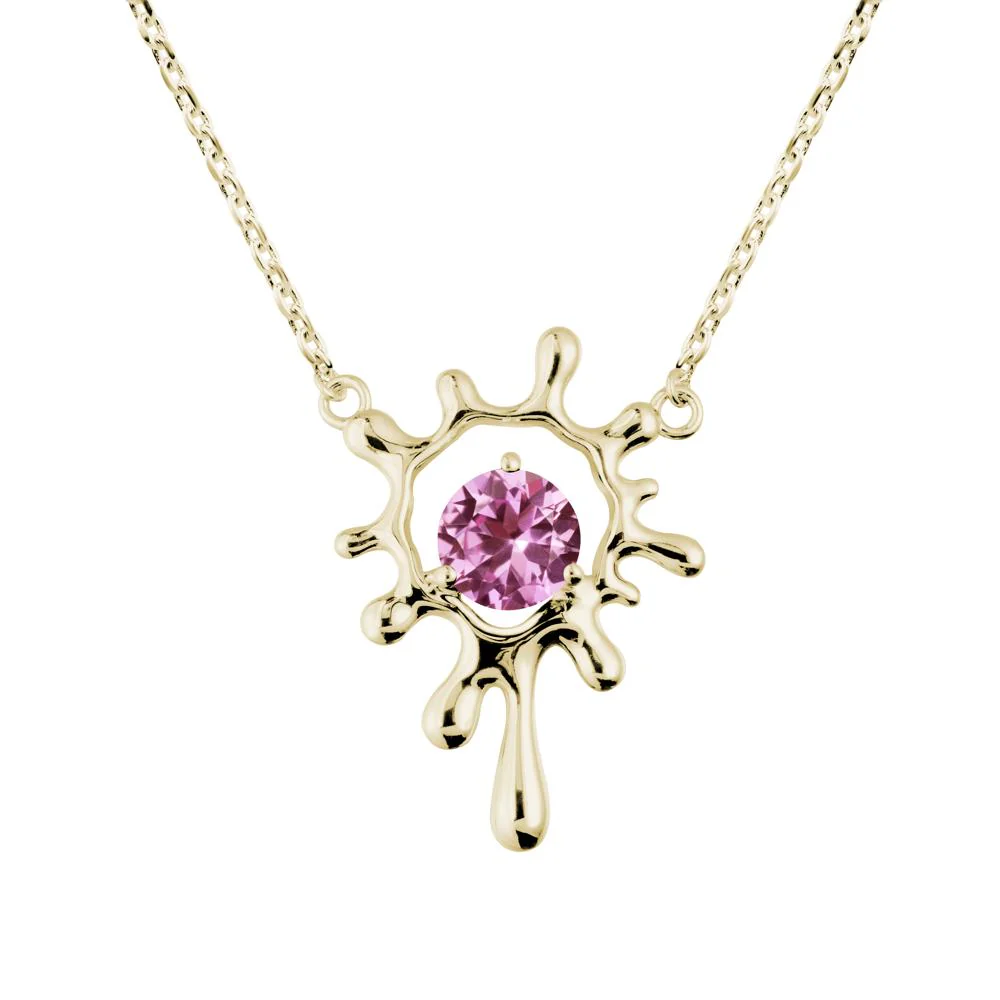 Liquid Pink Sapphire Necklace - Image 4