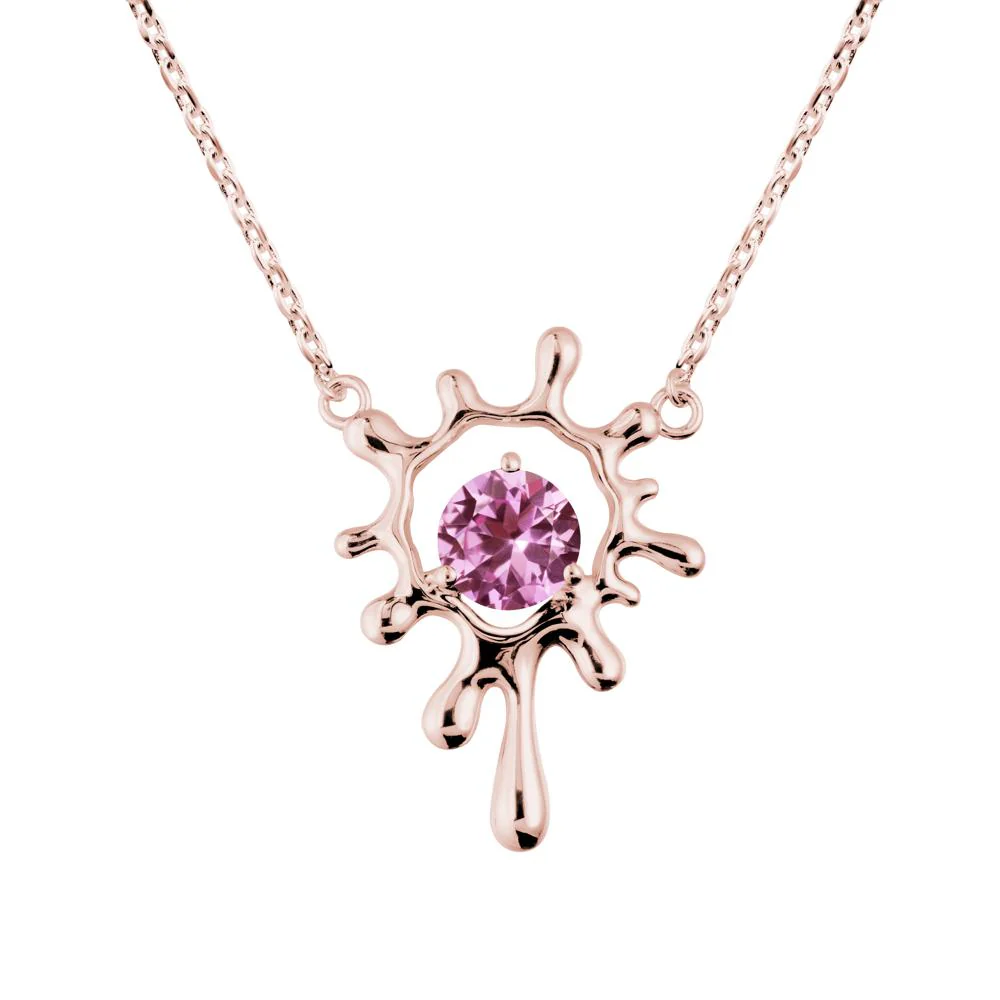 Liquid Pink Sapphire Necklace - Image 5