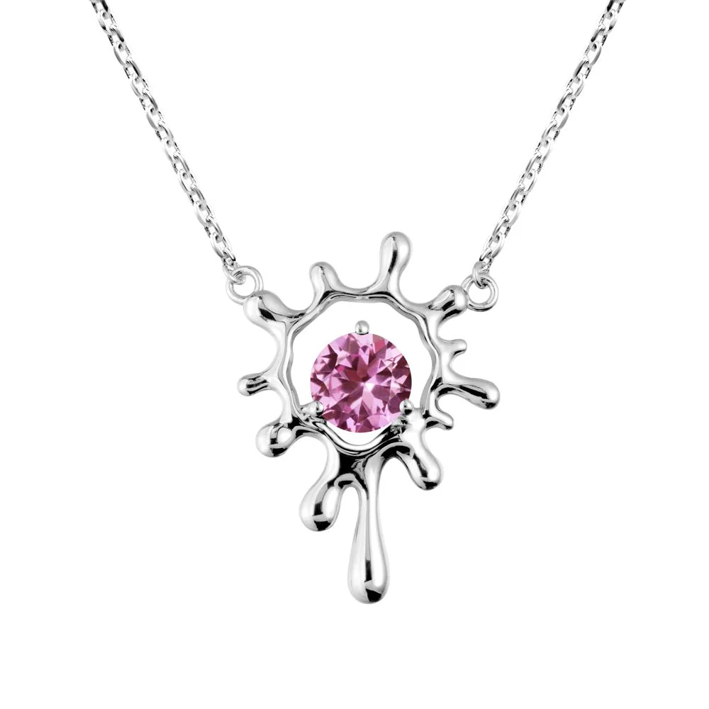 Liquid Pink Sapphire Necklace - Image 6