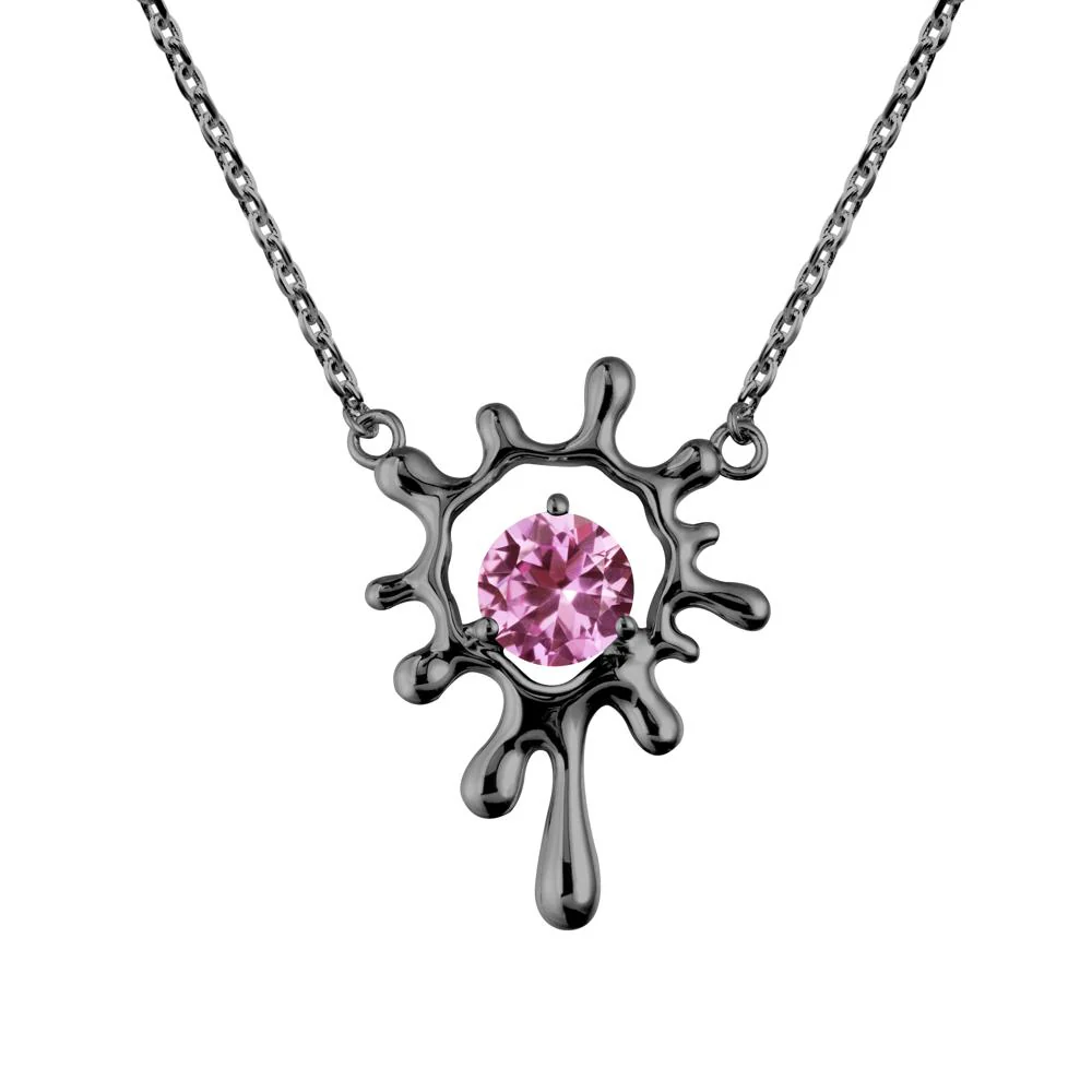 Liquid Pink Sapphire Necklace - Image 8