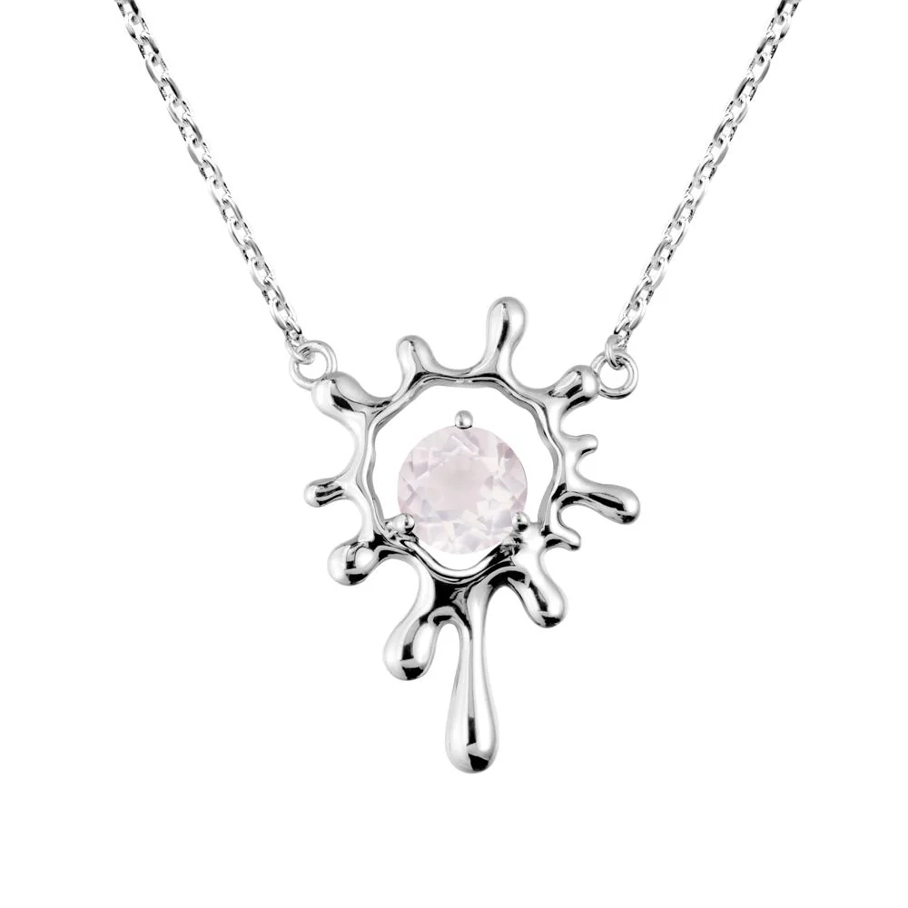 Liquid Rose Quartz Necklace - Image 3