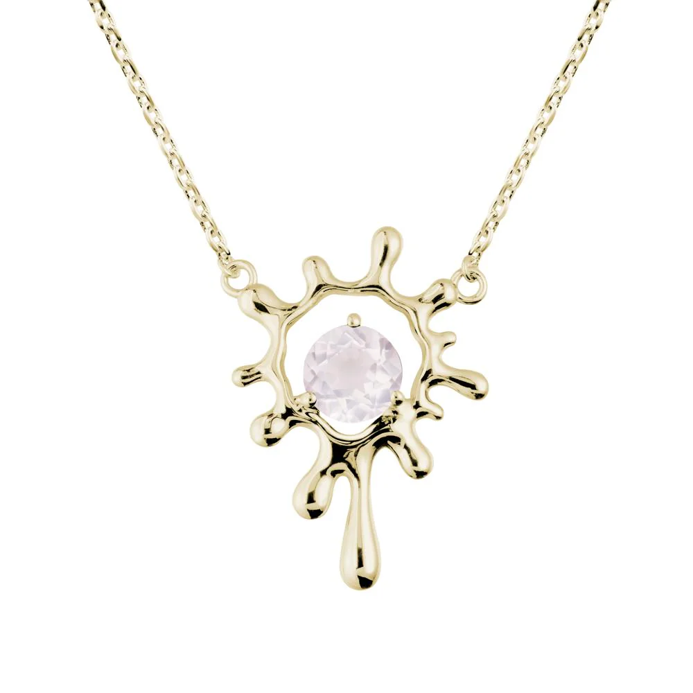 Liquid Rose Quartz Necklace - Image 4