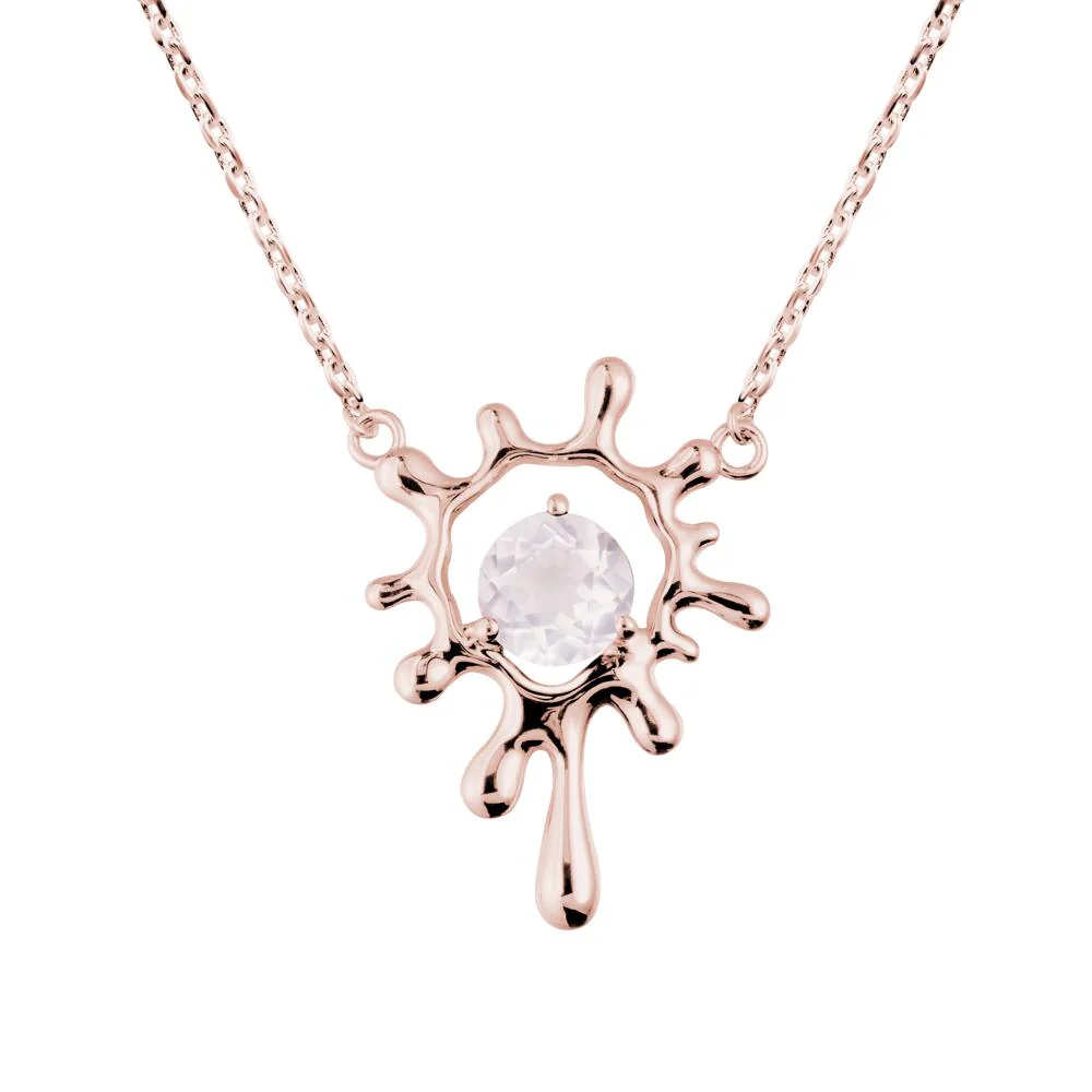 Liquid Rose Quartz Necklace - Image 5