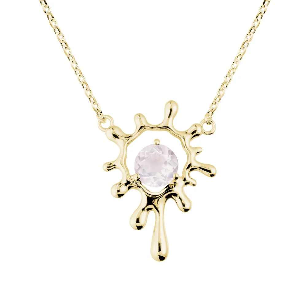 Liquid Rose Quartz Necklace - Image 7
