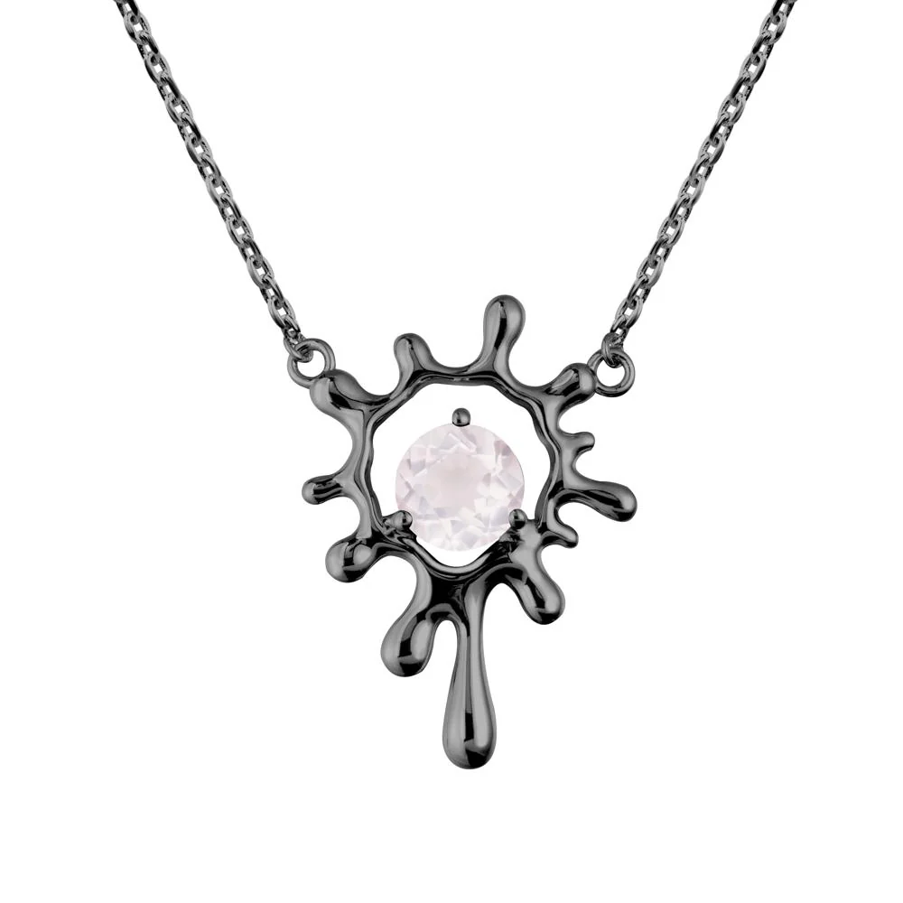 Liquid Rose Quartz Necklace - Image 8