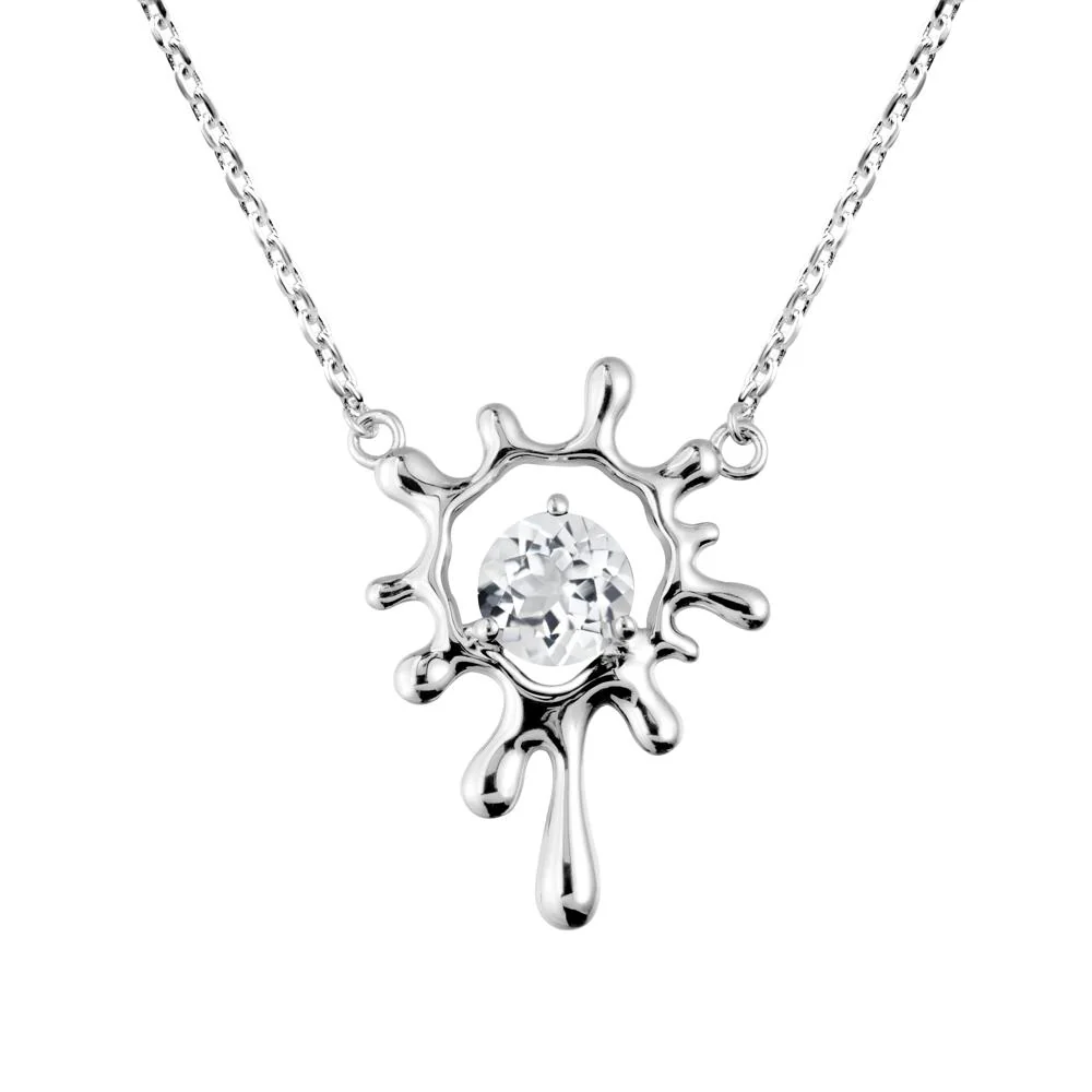Liquid White Topaz Necklace - Image 6