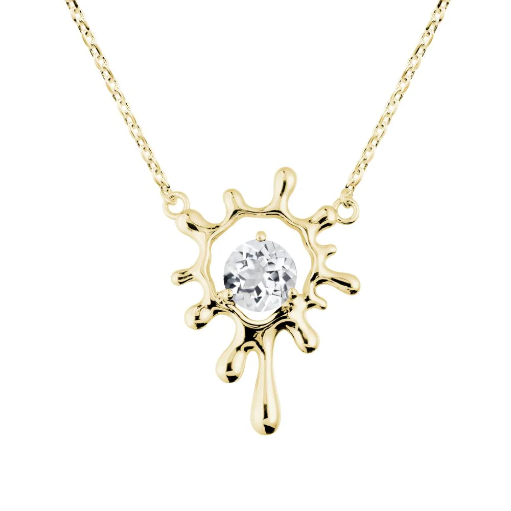 Liquid White Topaz Necklace - Image 7