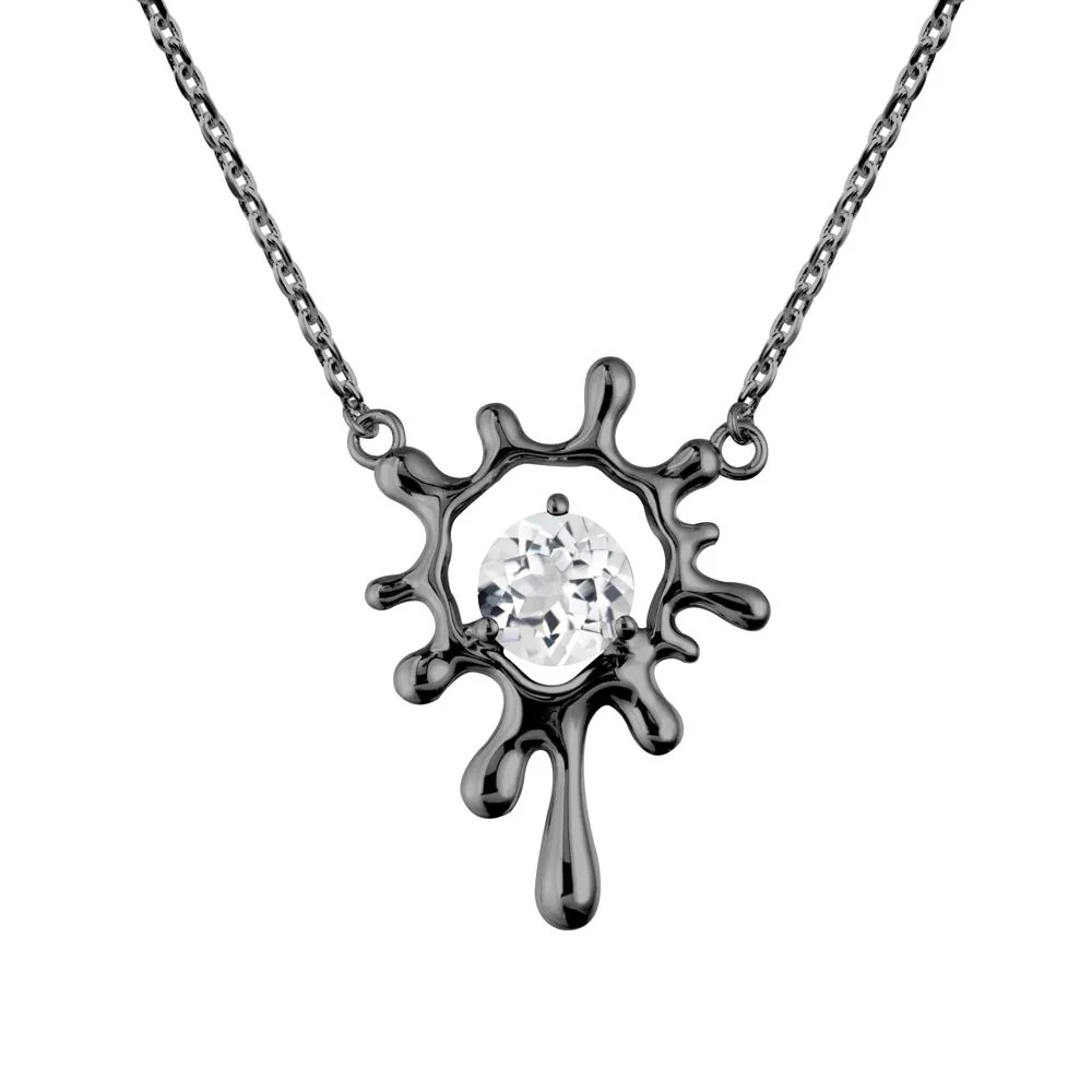 Liquid White Topaz Necklace - Image 8