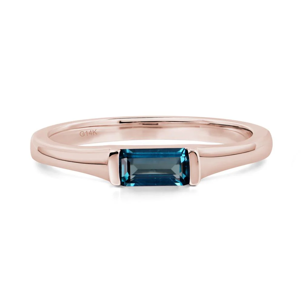 London Blue Topaz Baguette Ring