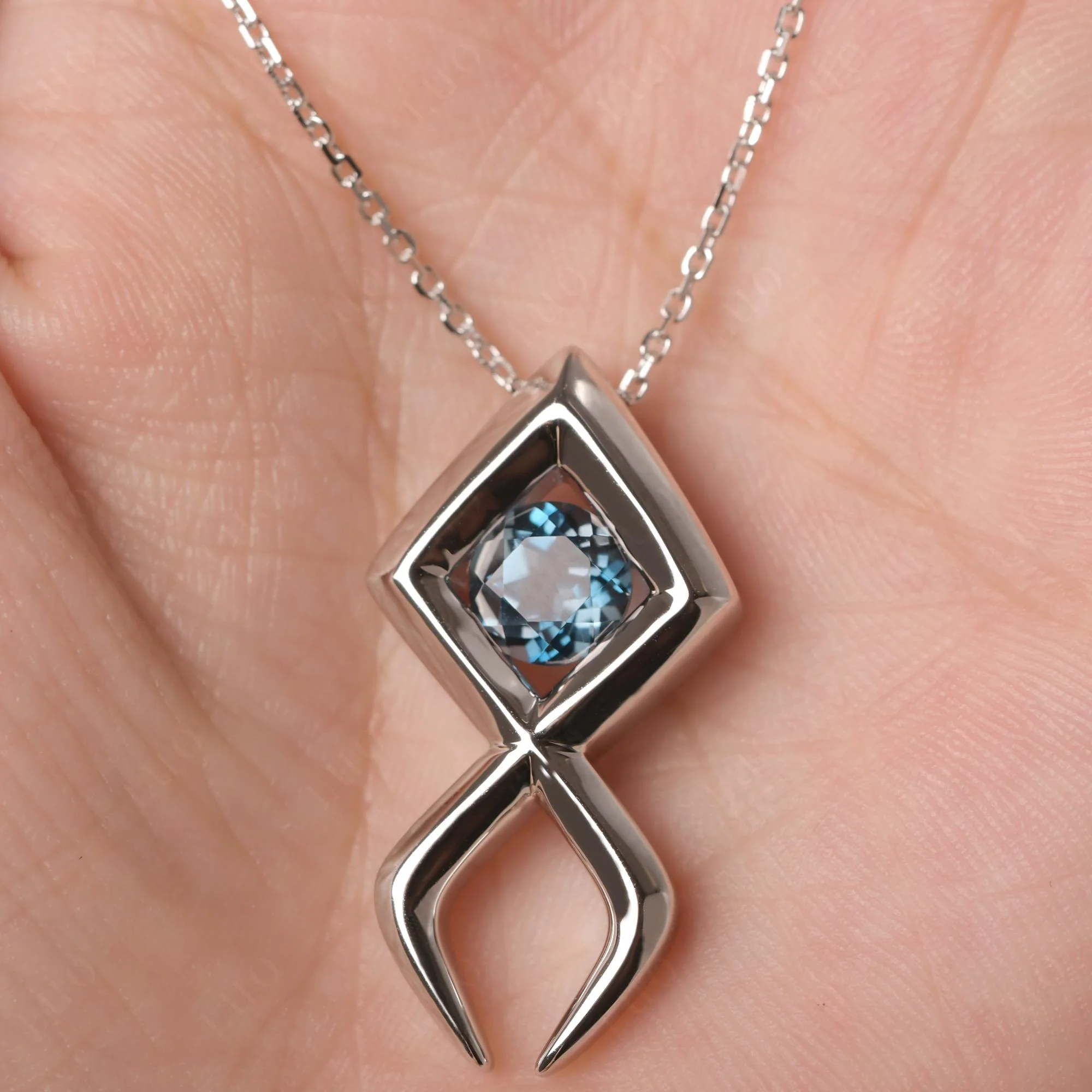 Jesus Fish London Blue Topaz Necklace - Image 10