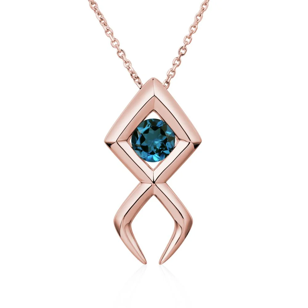 Jesus Fish London Blue Topaz Necklace - Image 9