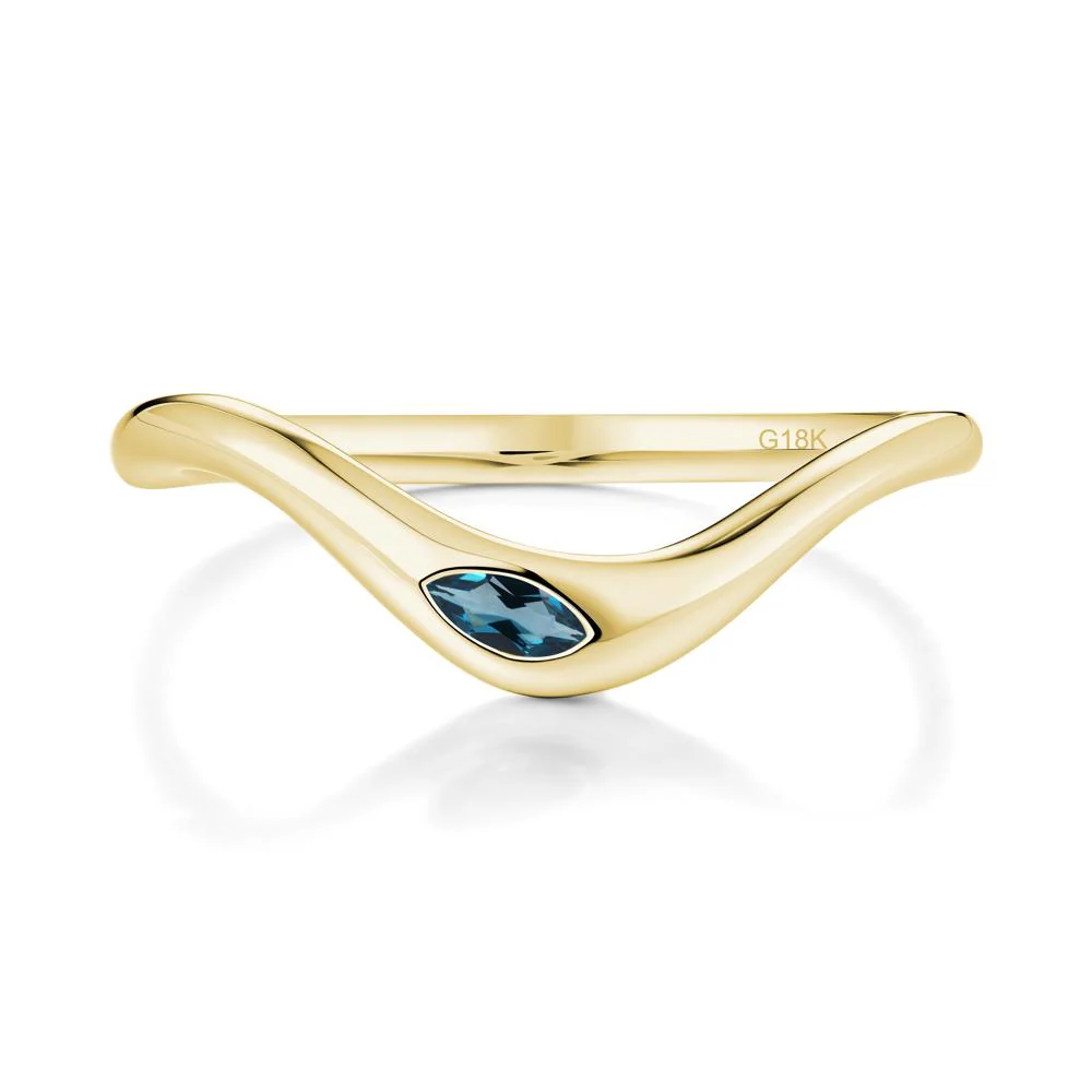 London Blue Topaz Flow Stackable Nesting Ring - Image 6
