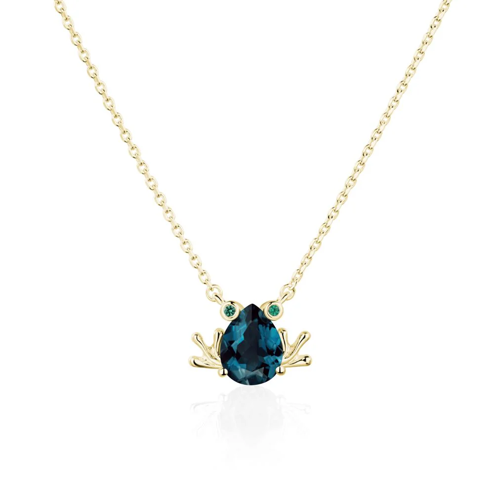 London Blue Topaz Frog Necklace - Image 8