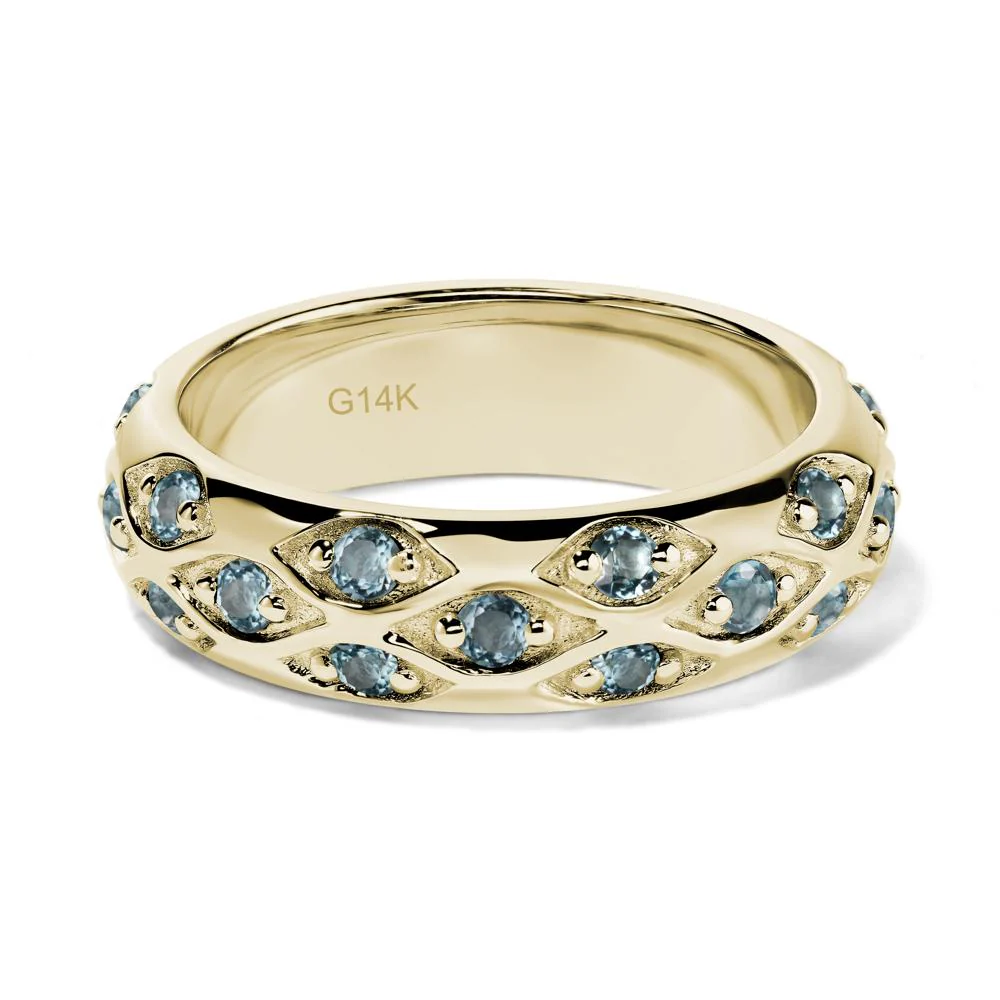 London Blue Topaz Wide Band Ring