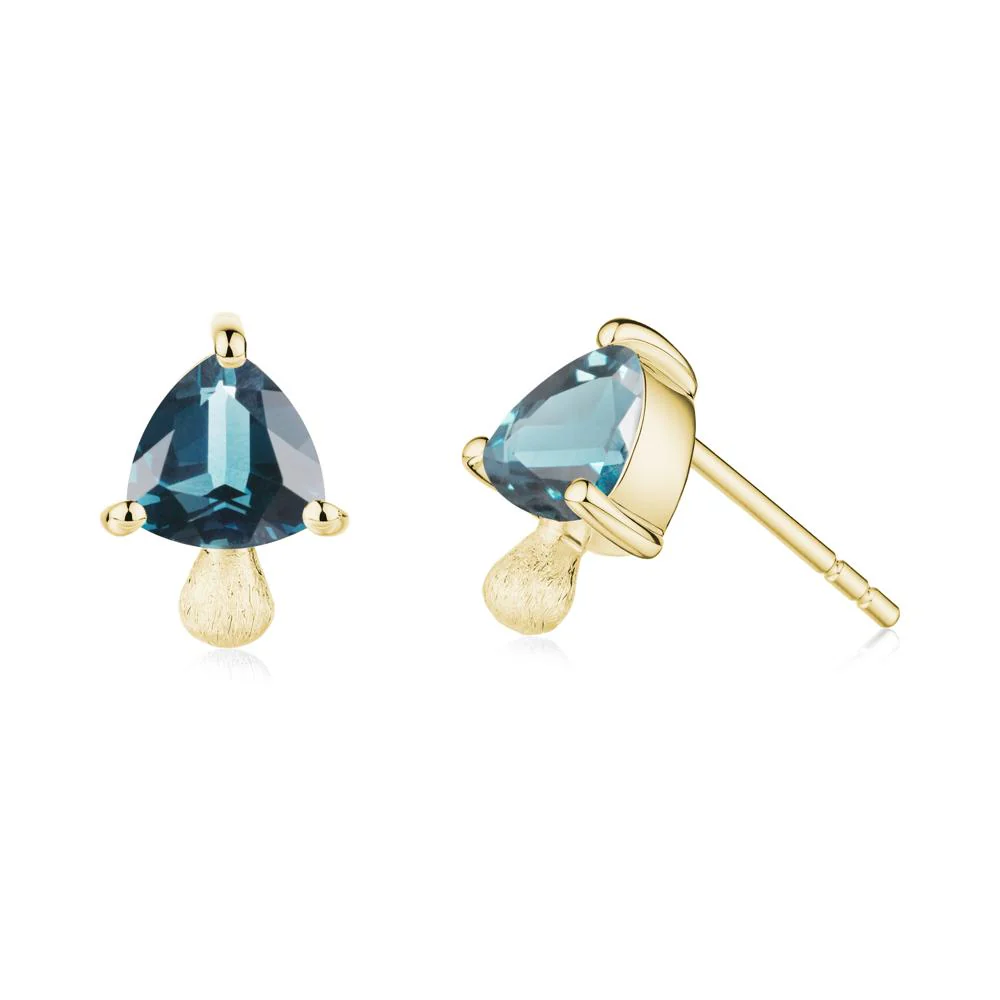 London Blue Topaz Mini Mushroom Stud Earrings - Image 8