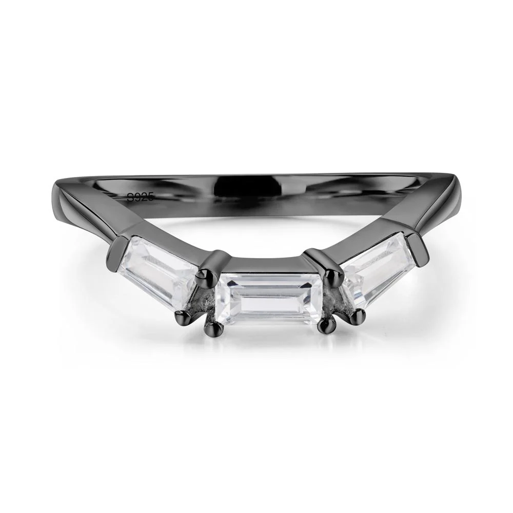 London Blue Topaz Emerald Cut Baguette Ring - Image 24