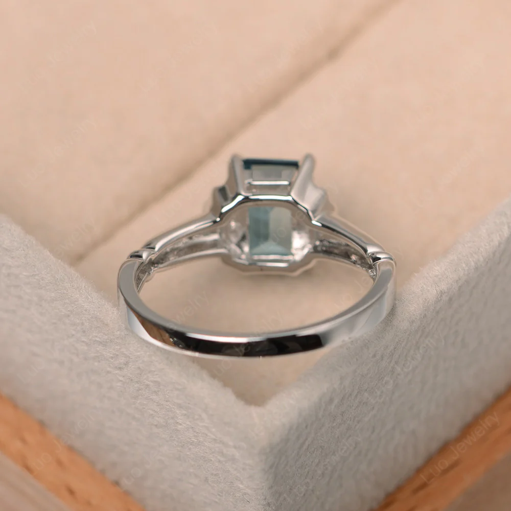 Vintage Style London Blue Topaz Solitaire Ring - Image 3