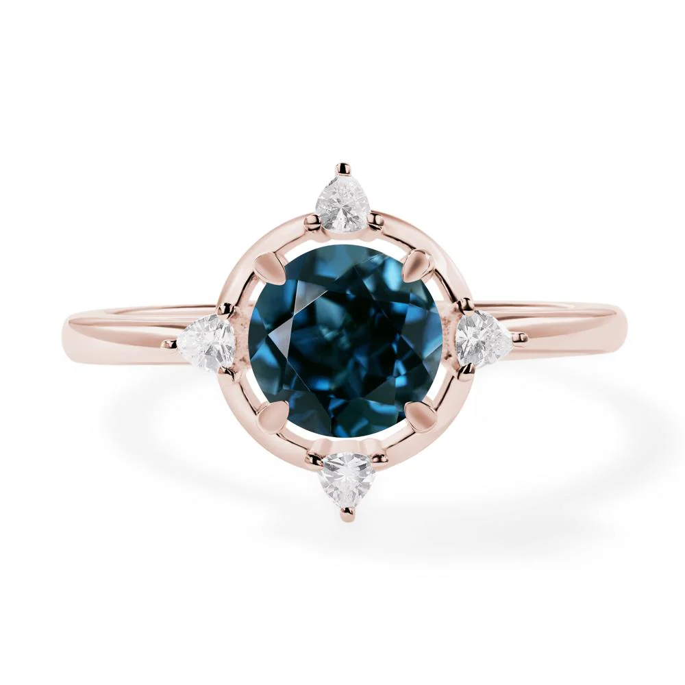 London Blue Topaz Compass Engagement Ring