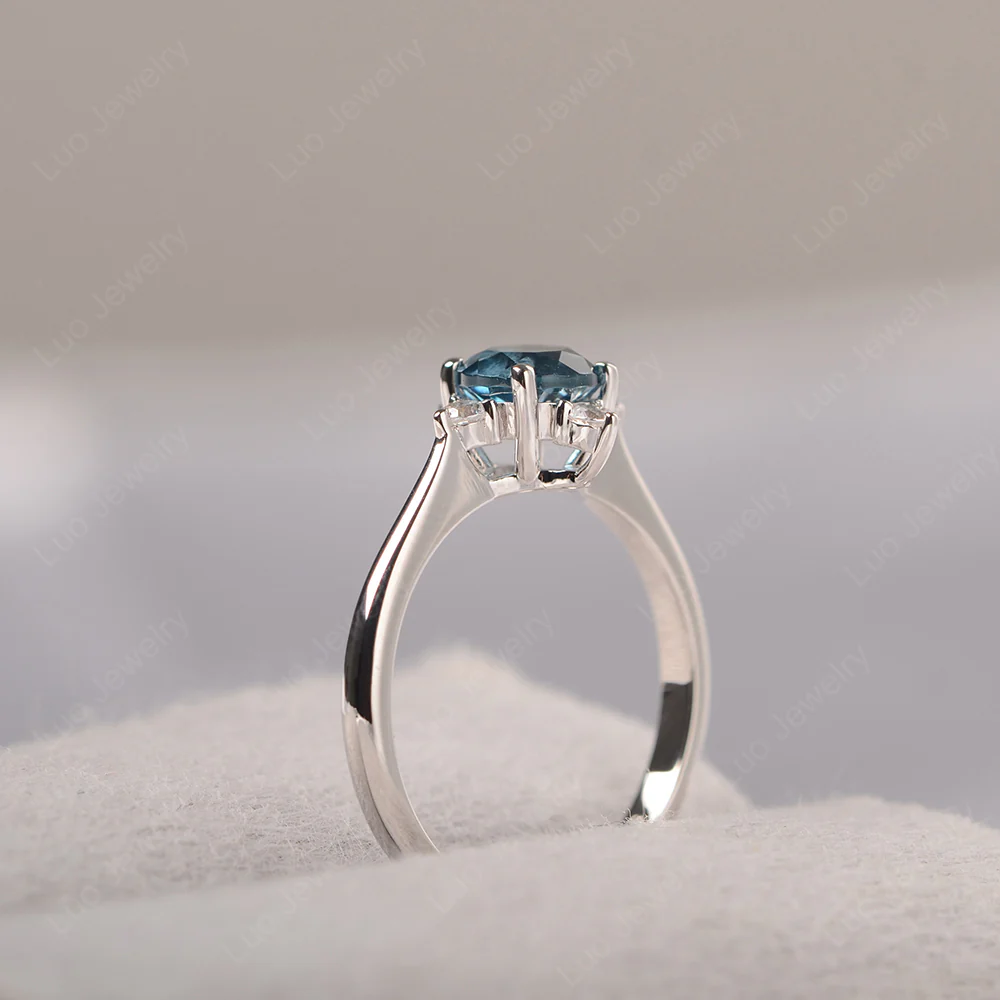 London Blue Topaz Polaris Engagement Ring - Image 3