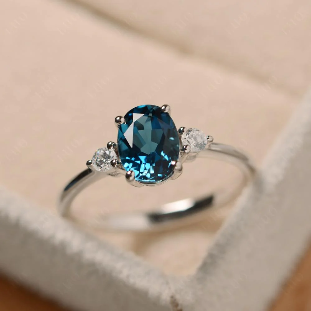 Trilogy Oval London Blue Topaz Ring - Image 29