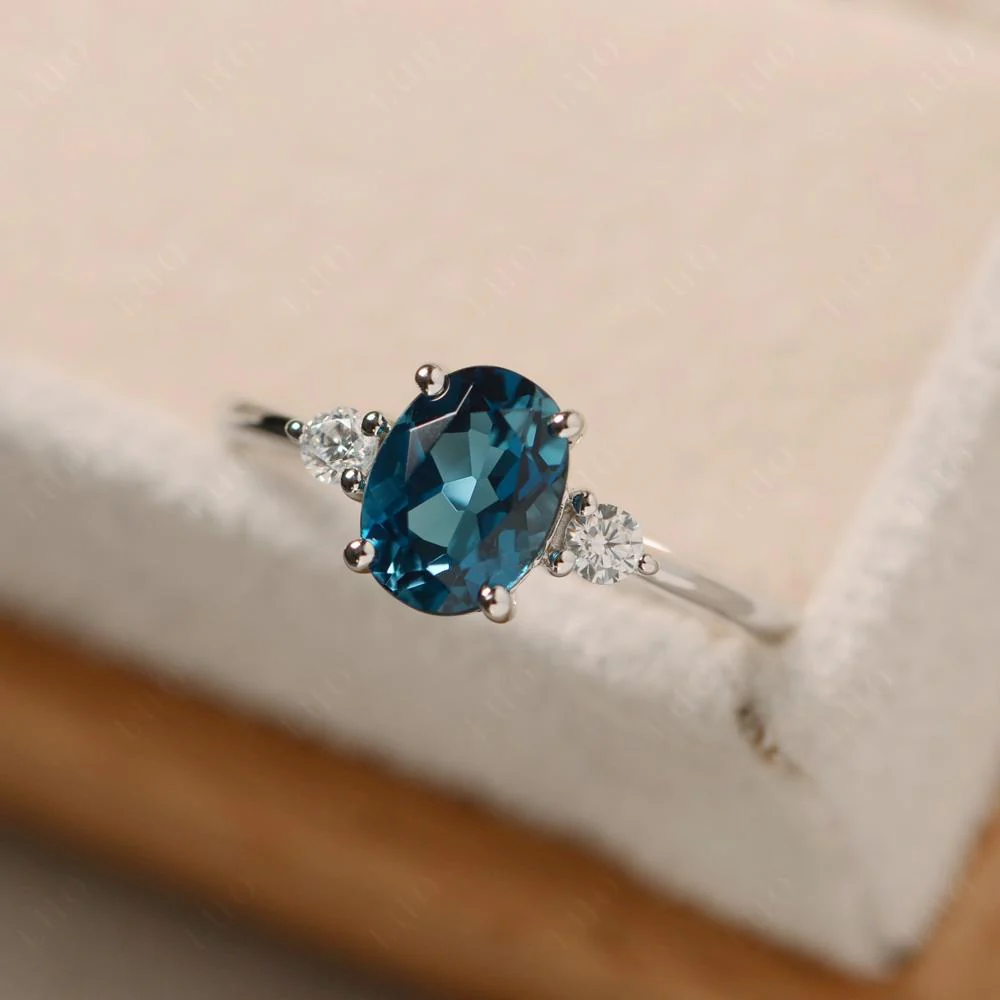 Trilogy Oval London Blue Topaz Ring - Image 30