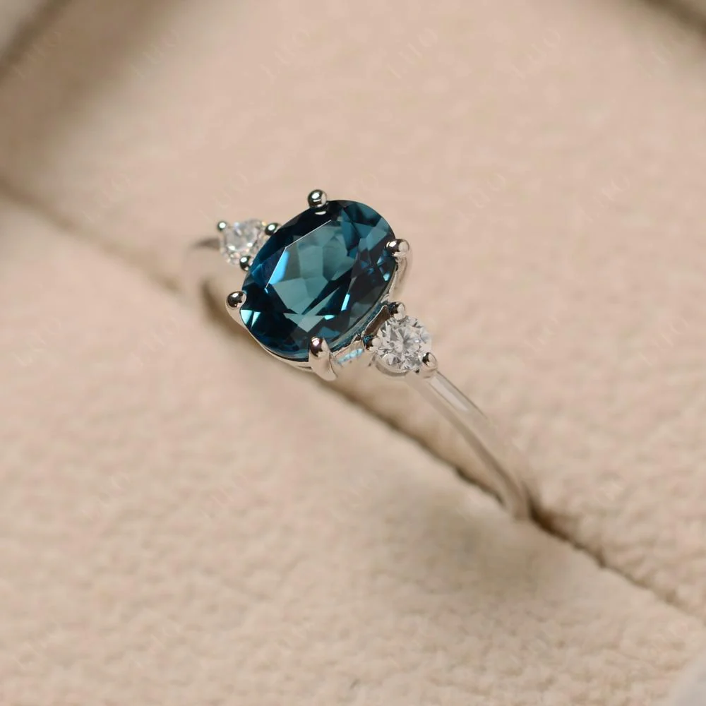 Trilogy Oval London Blue Topaz Ring - Image 31