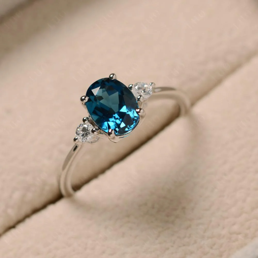 Trilogy Oval London Blue Topaz Ring - Image 32