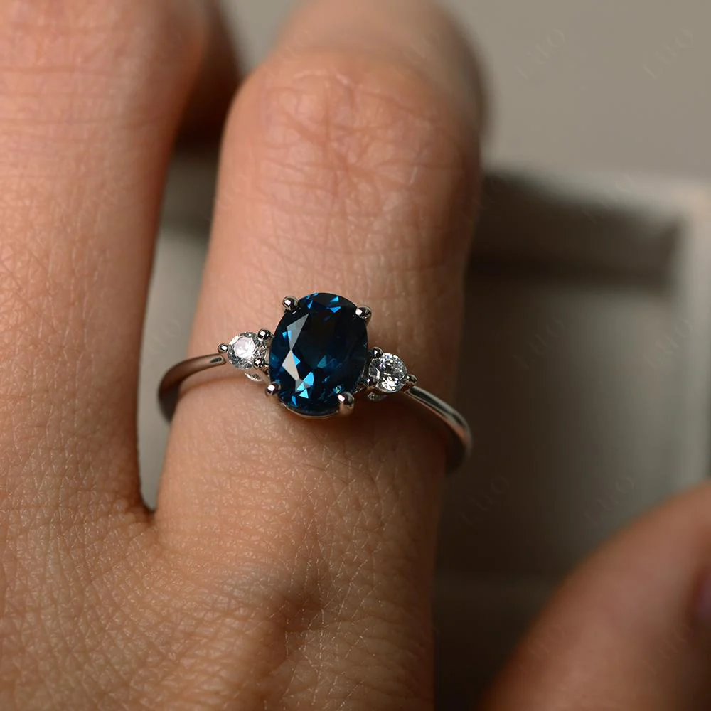 Trilogy Oval London Blue Topaz Ring - Image 33