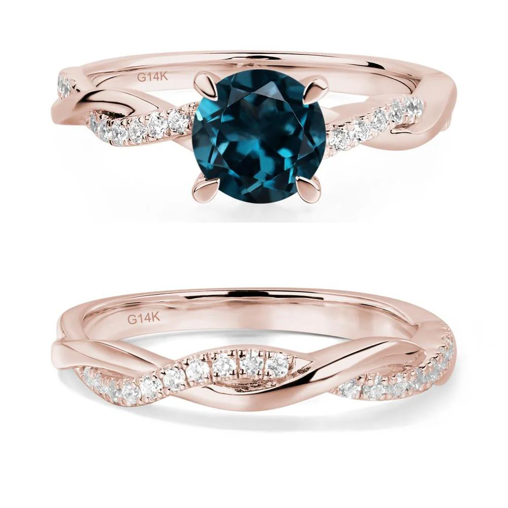 London Blue Topaz Twist Ring - Image 11
