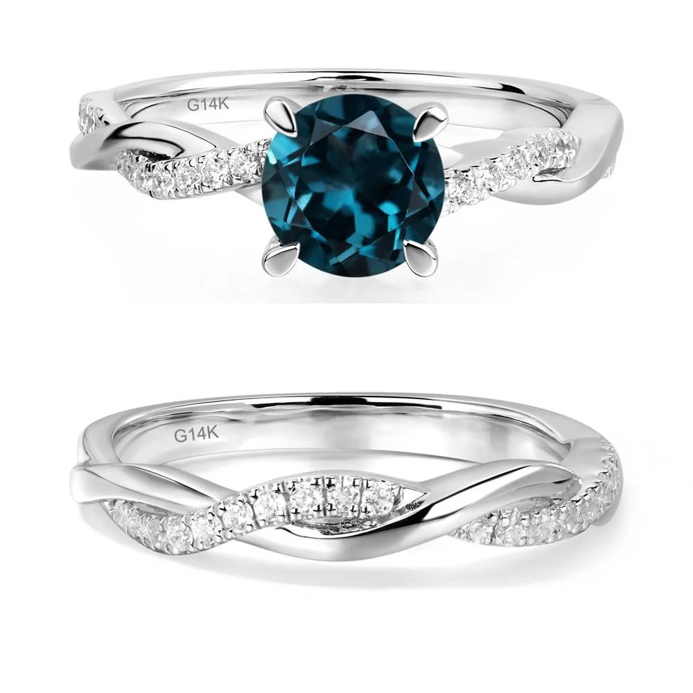London Blue Topaz Twist Ring - Image 13