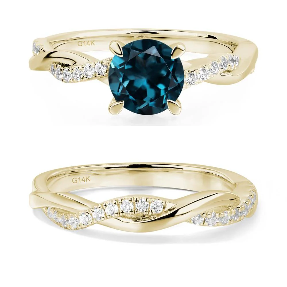 London Blue Topaz Twist Ring - Image 15