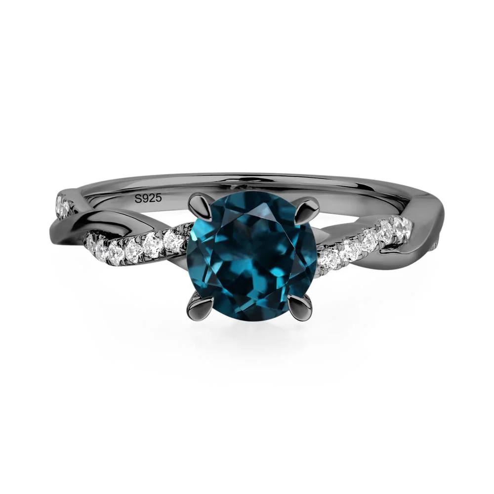 London Blue Topaz Twist Ring - Image 2