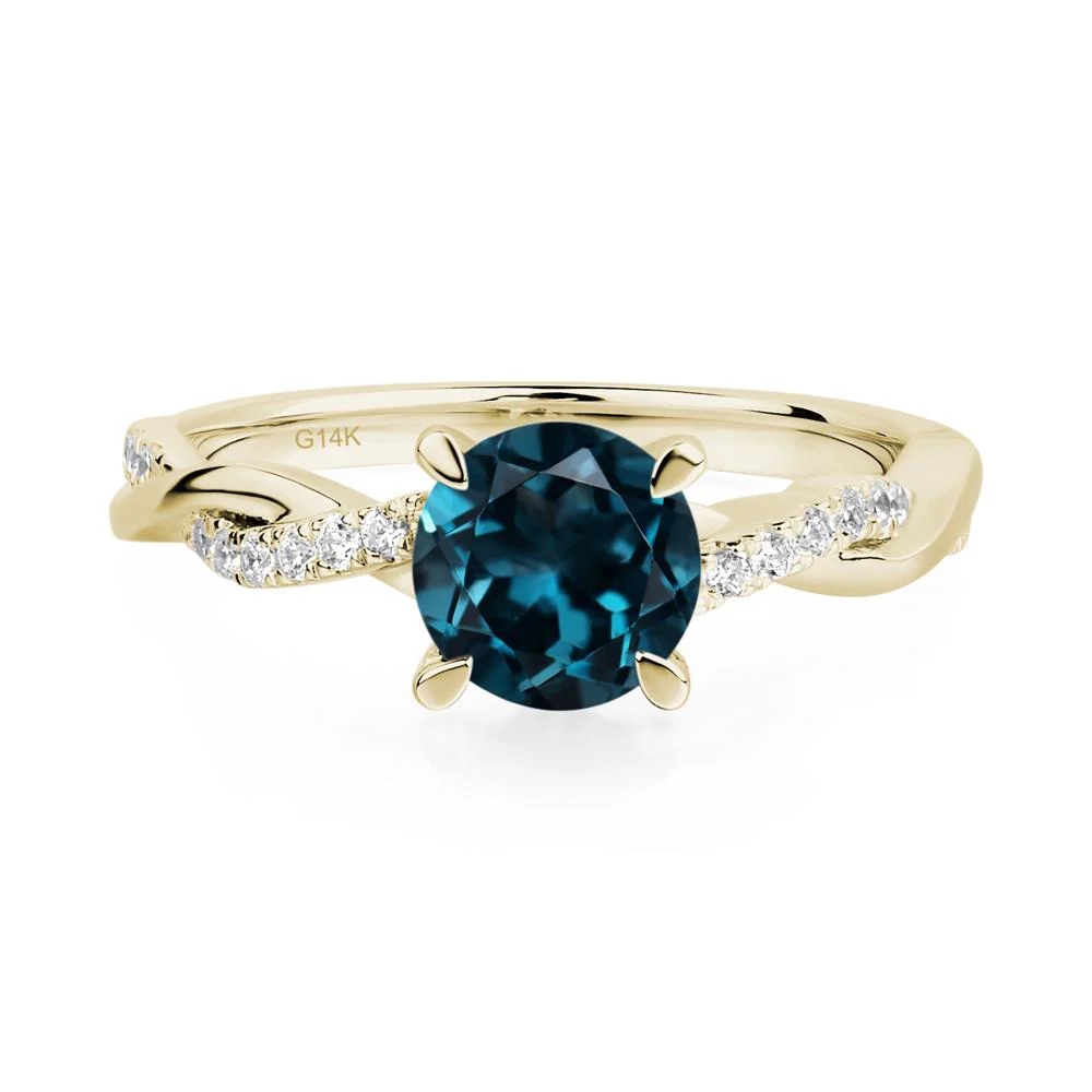 London Blue Topaz Twist Ring - Image 4