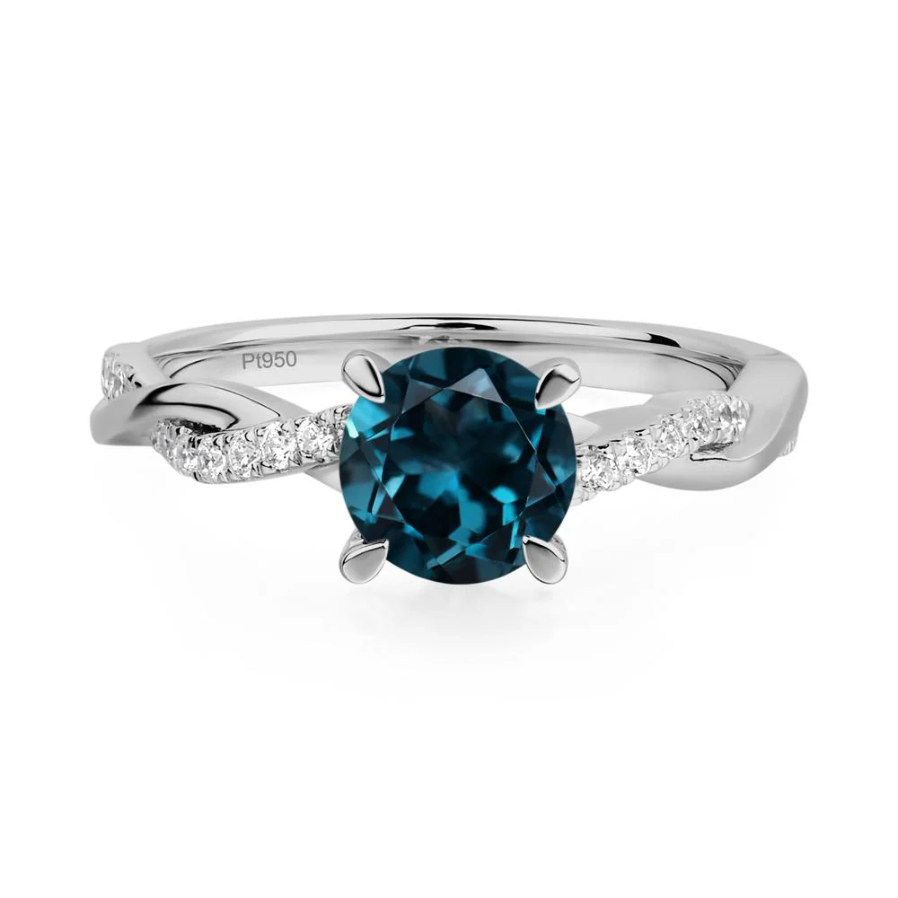 London Blue Topaz Twist Ring - Image 9