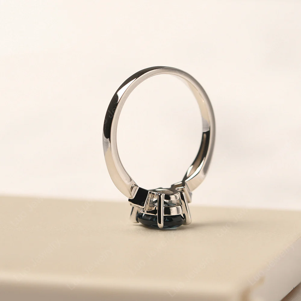 Antique Style London Blue Topaz Ring - Image 4