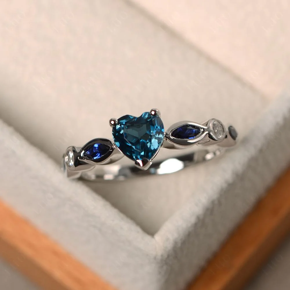 Heart London Blue Topaz Ring - Image 10