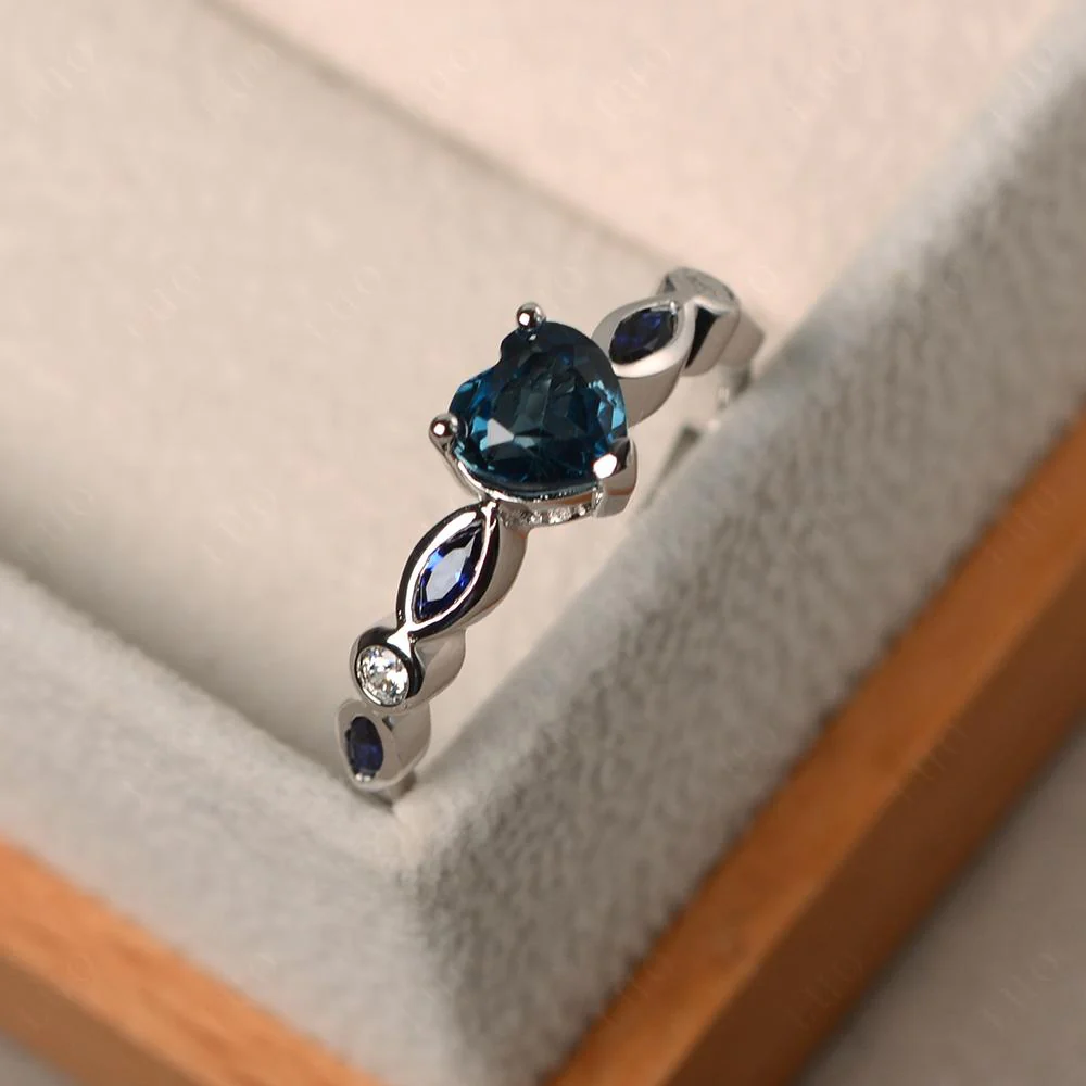 Heart London Blue Topaz Ring - Image 11