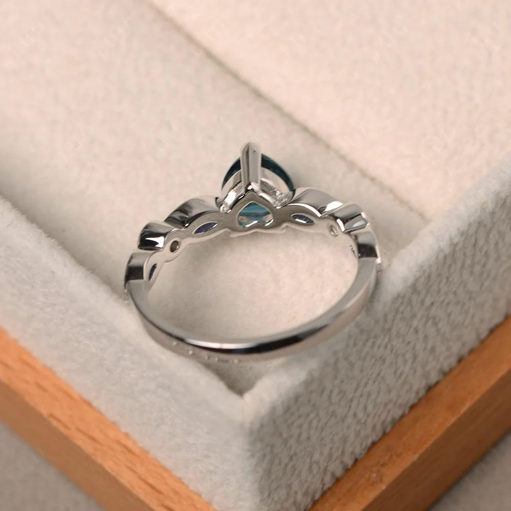Heart London Blue Topaz Ring - Image 12