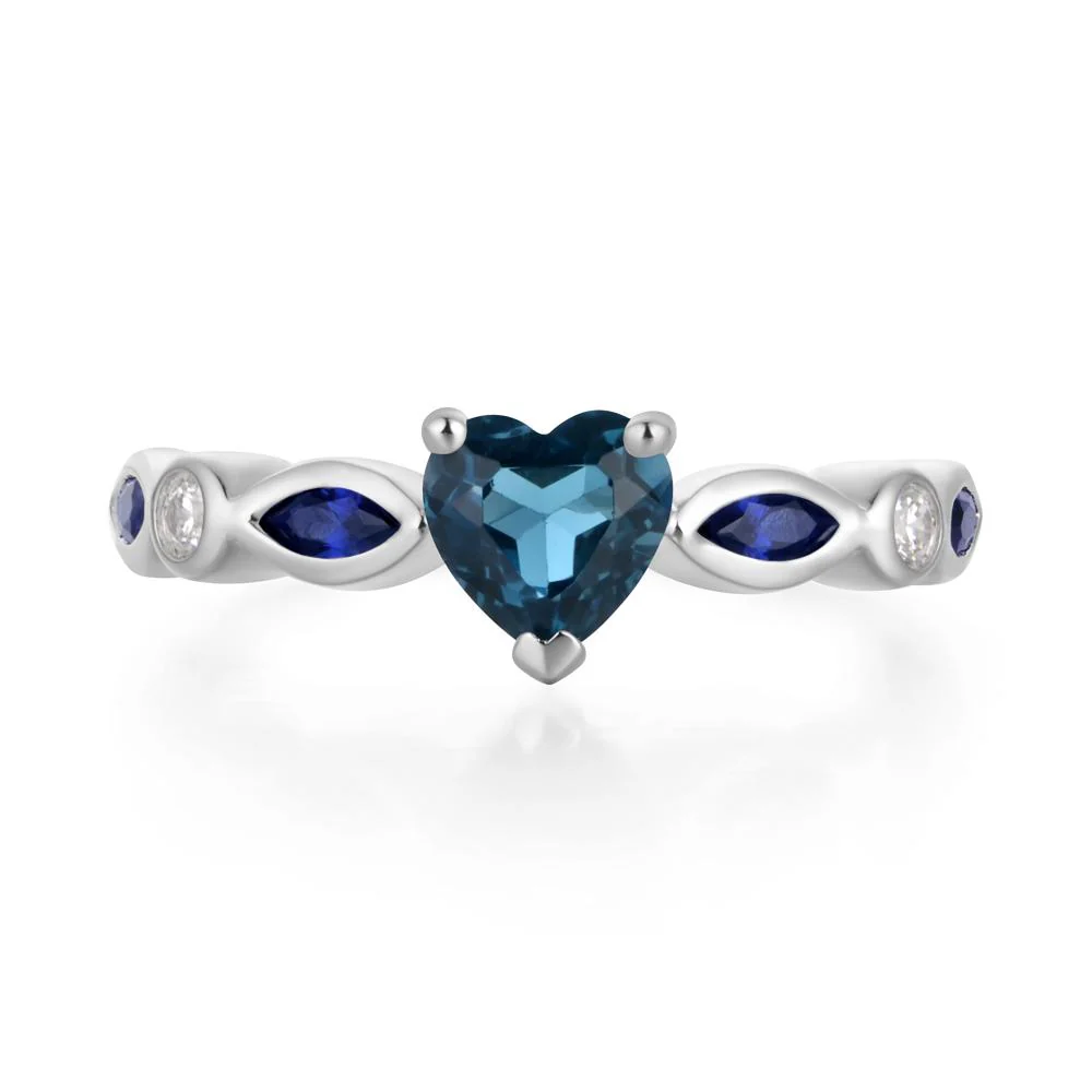 Heart London Blue Topaz Ring - Image 7