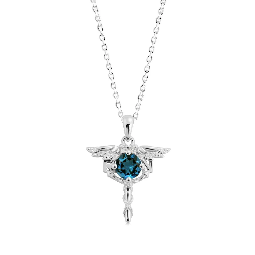 London Blue Topaz Rn Nurse Necklace - Image 6