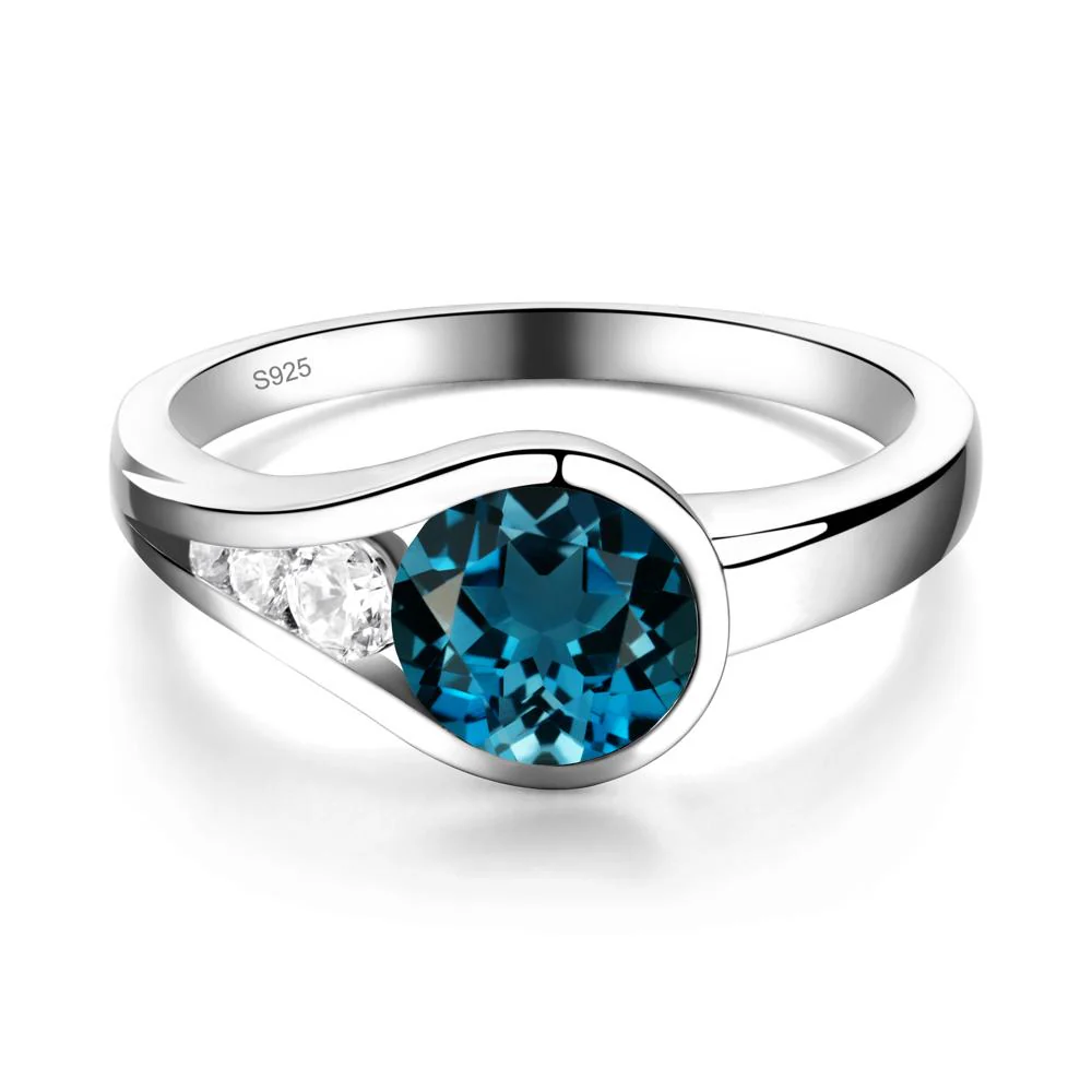 London Blue Topaz Rupert's Drop Ring